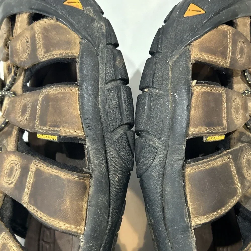 Keen Newport Waterproof Sandals Shoes Mens Size 13 US 47 EU Brown Leather Hiking